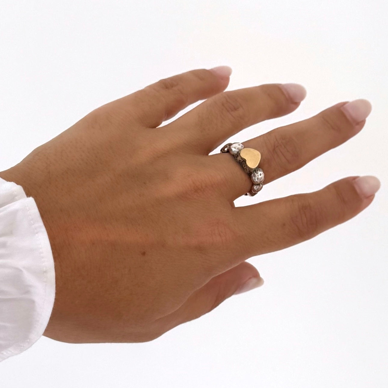 Anel coração de ouro (grande)