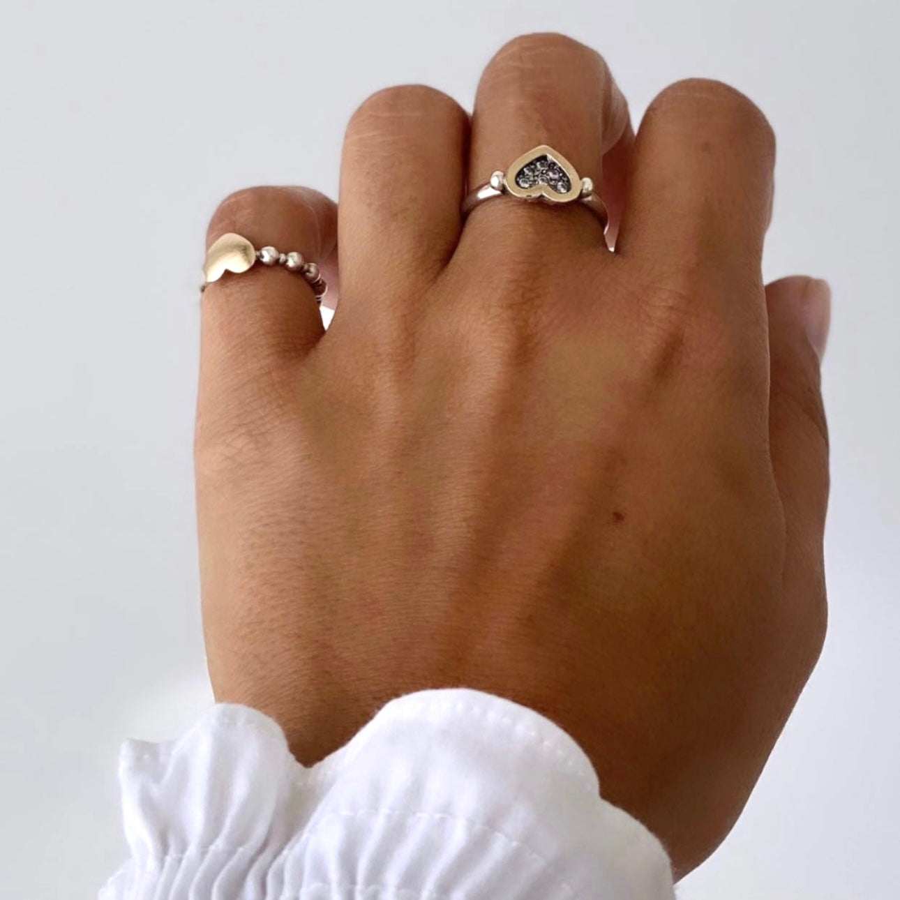 Anel coração de ouro pequeno